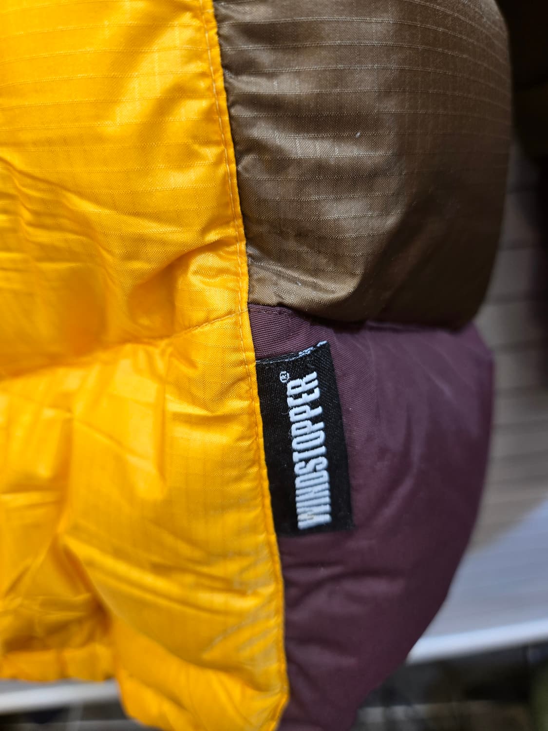 몽벨 EX 라이트 다운 패딩 옐로우 브라운 상품이미지9