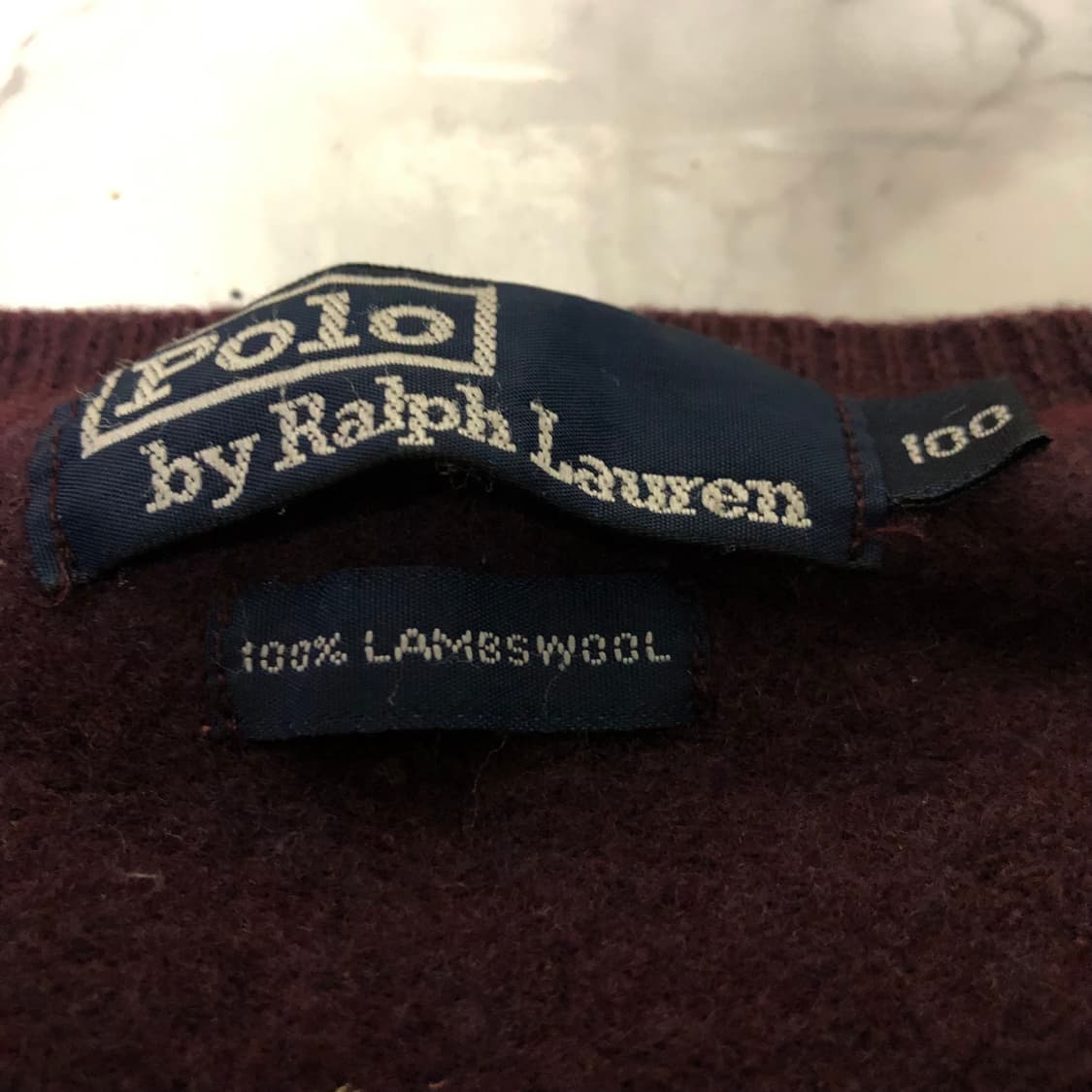 폴로 랄프로렌 니트 램스울 버건디 상품이미지4