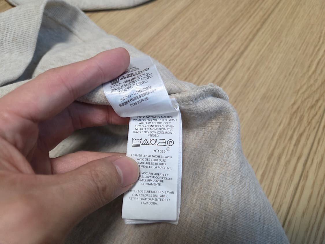 폴로 랄프로렌 코튼 오트밀 하프 집업 스웨터  상품이미지6