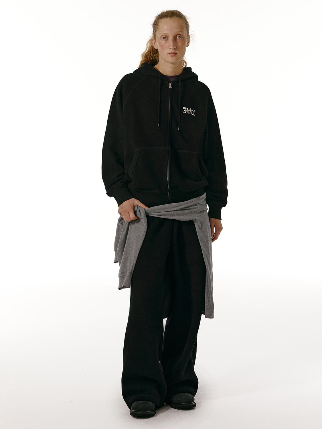 Plan Zip-Up Hoodie Black 상품이미지1