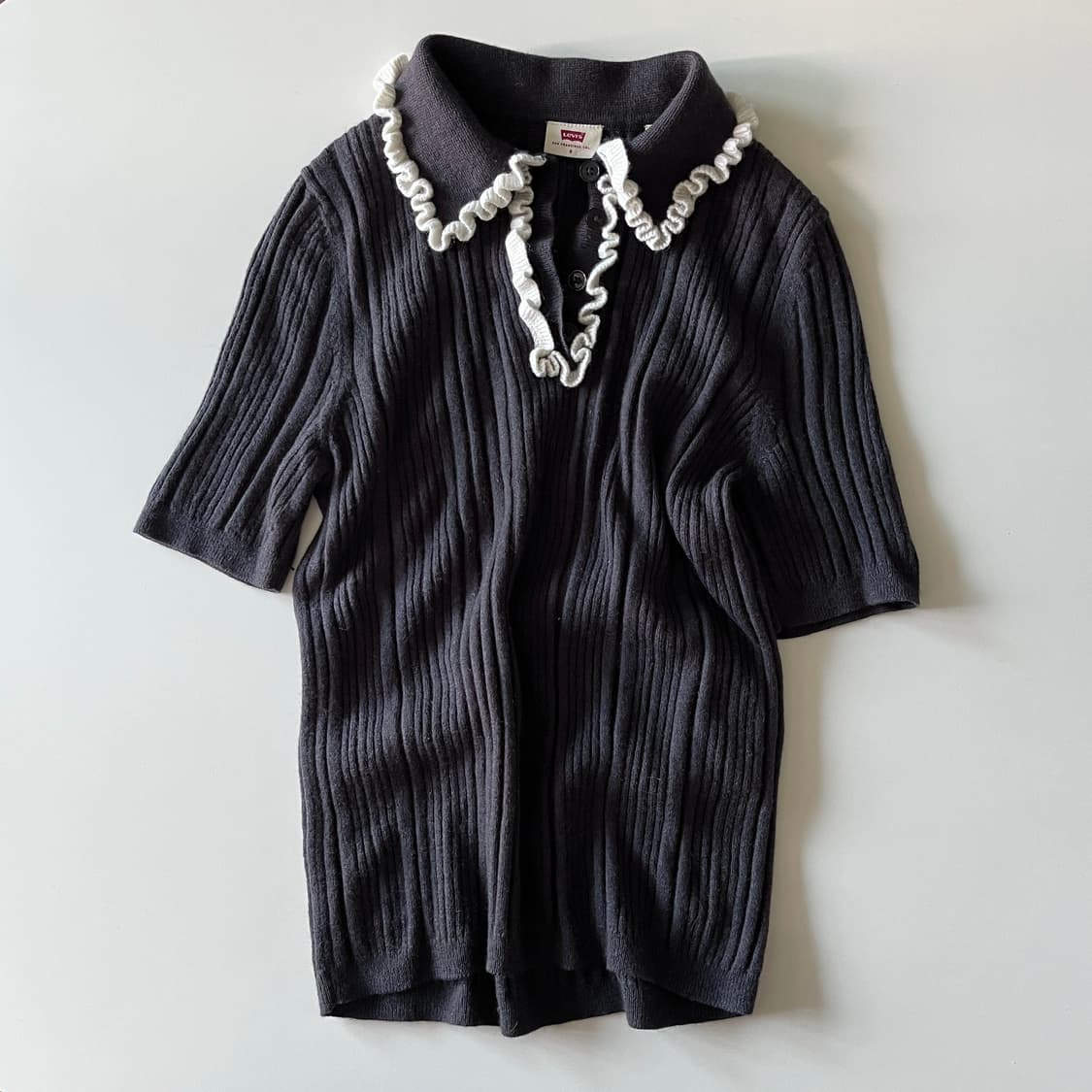 LEVI'S Ruffle Collar knit pk shirt 상품이미지1
