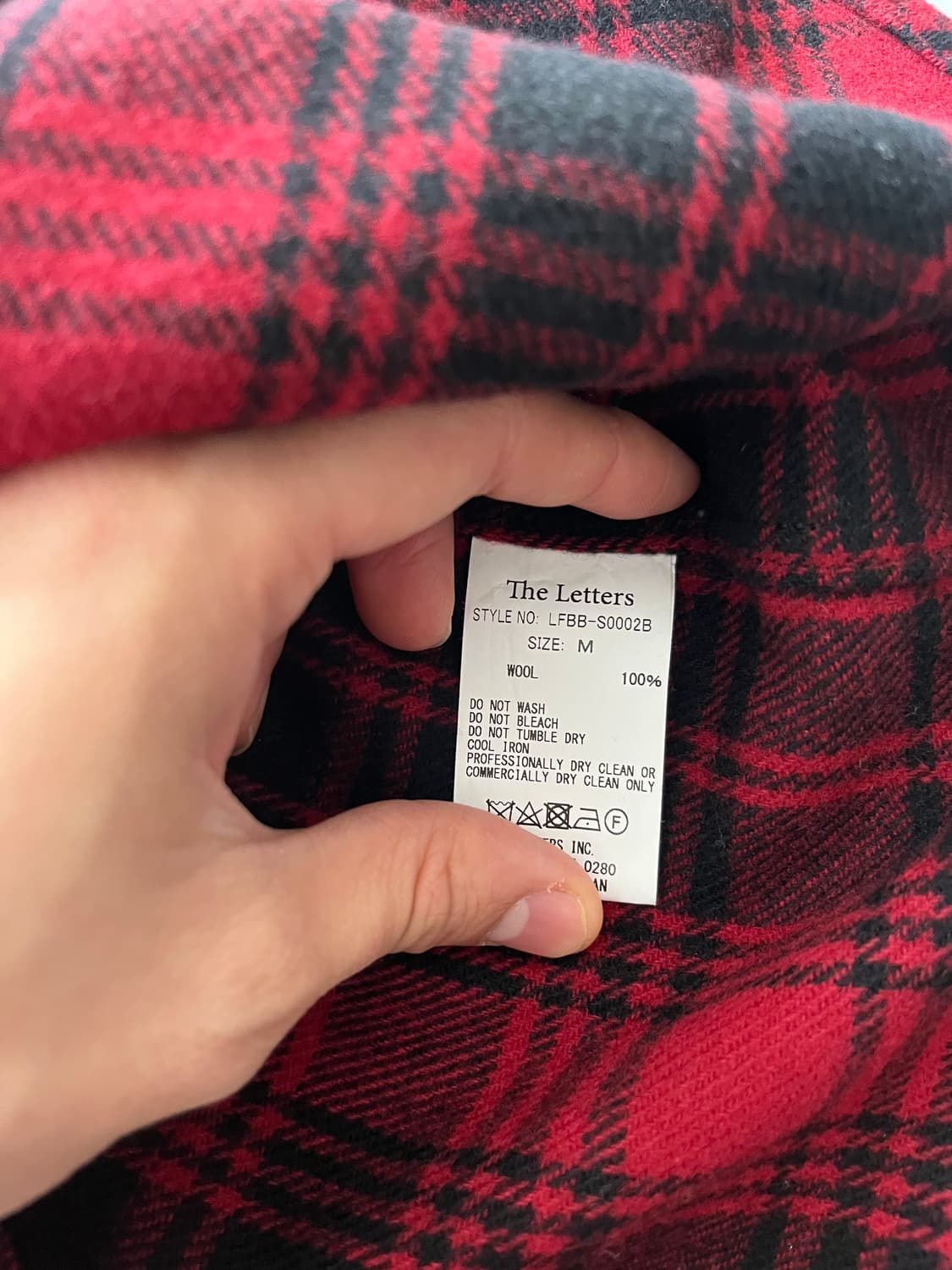 [The Letters] 레드 블랙 체크 셔츠 웨스턴셔츠 상품이미지6