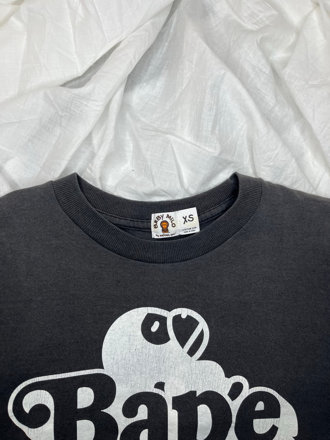 베이프 2004년도 베이비마일로 블랙 로고 반팔 티셔츠 상품이미지2