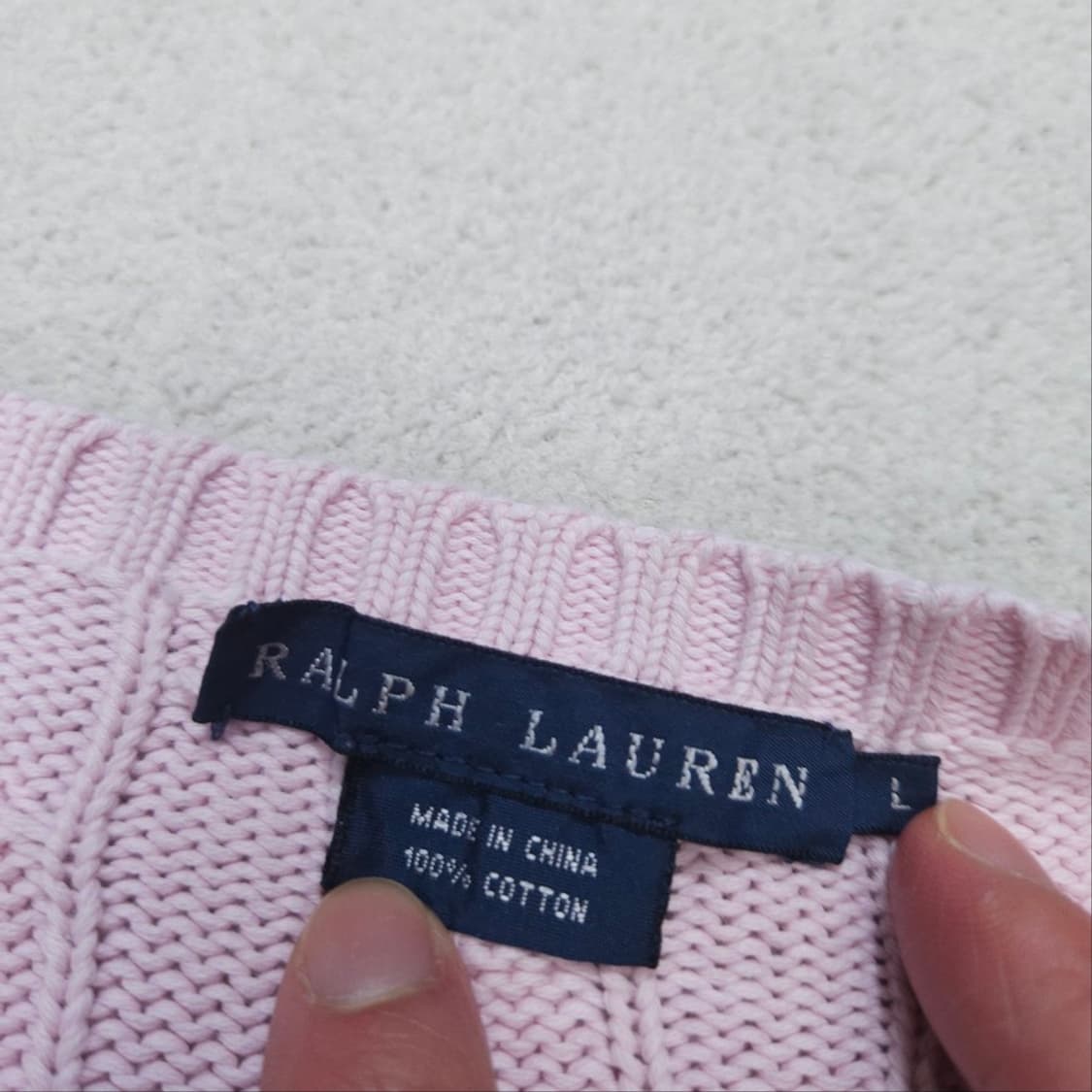 폴로 랄프 로렌 여성 케이블 니트 L 상품이미지4
