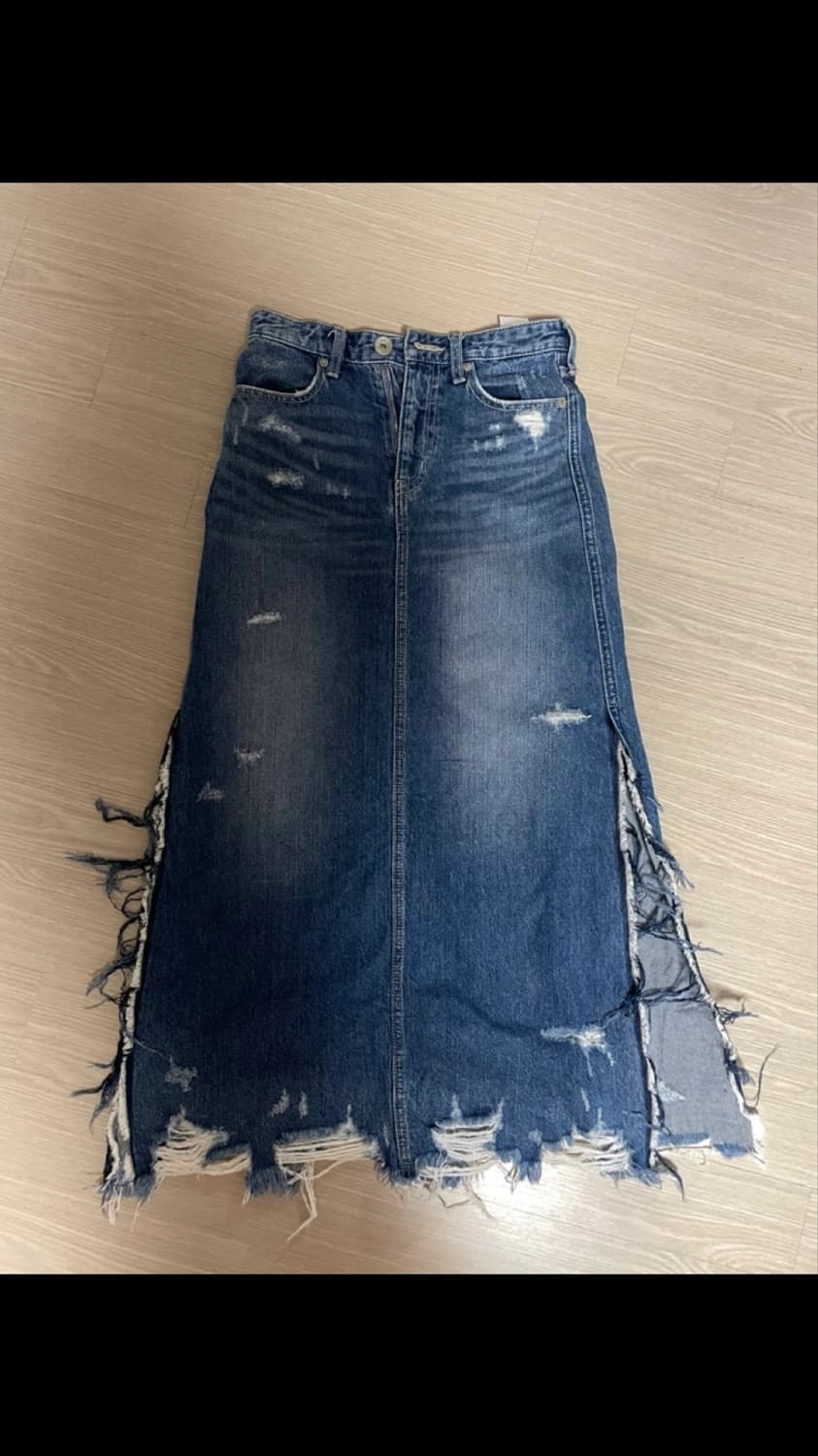 빈티지 데님 롱스커트 상품이미지2