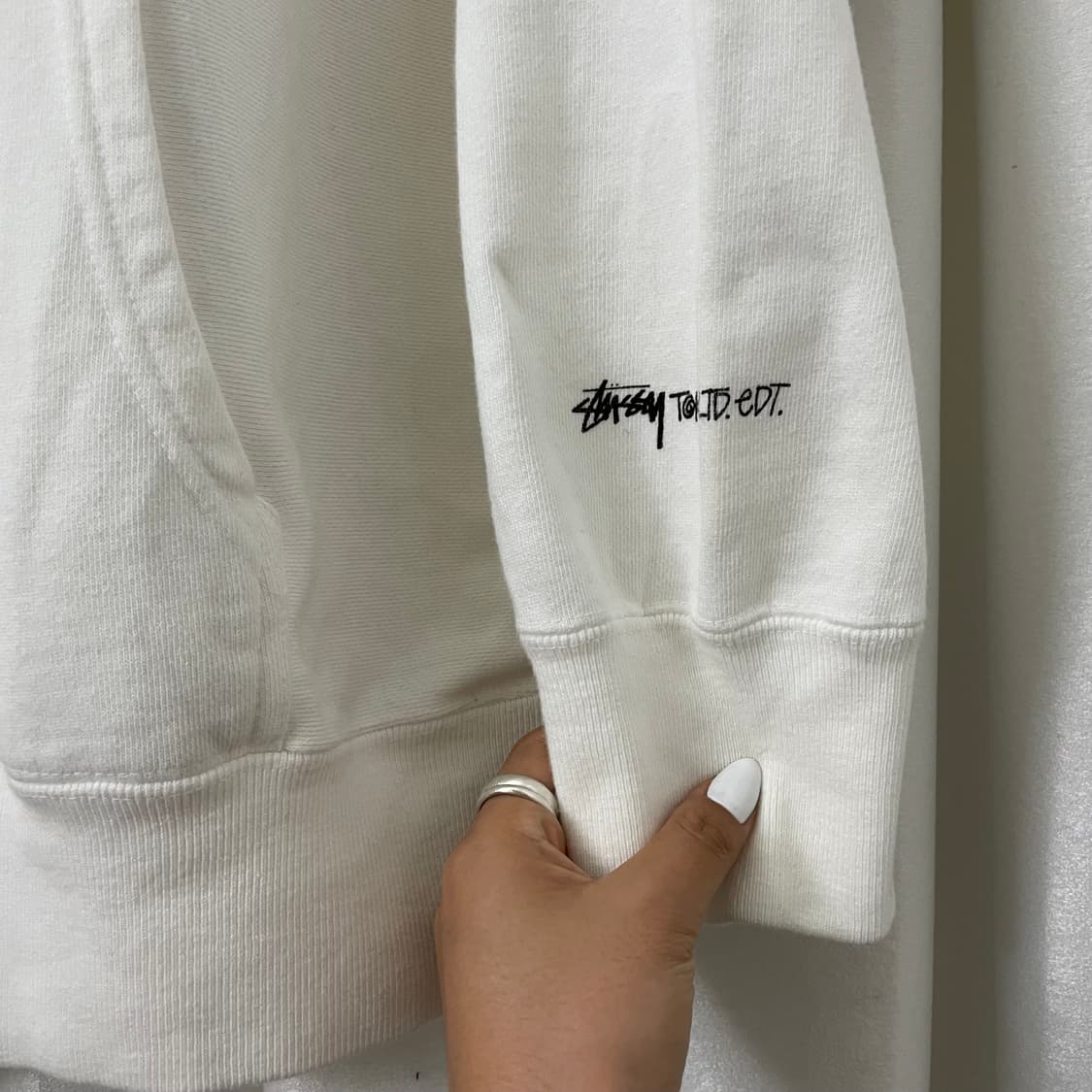 스투시 도쿄 화이트 빅로고 후드 상품이미지5