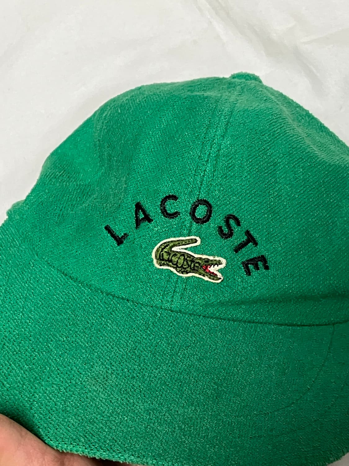 90s 라코스테 일본판 아카이브 테리캡 그린 상품이미지2