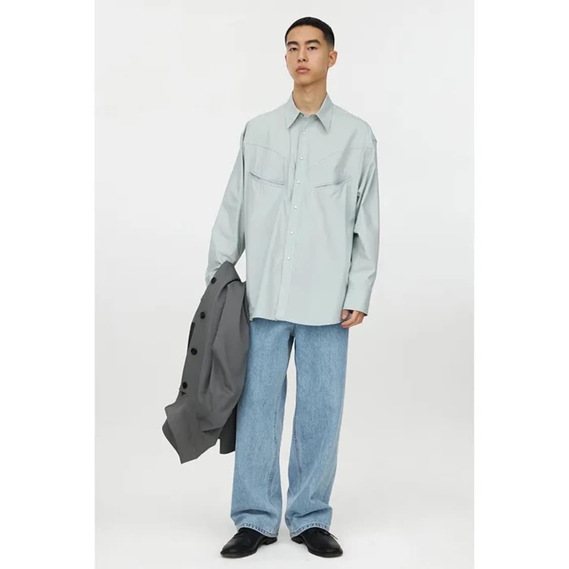 유스 23SS Western Shirt Mint 상품이미지4