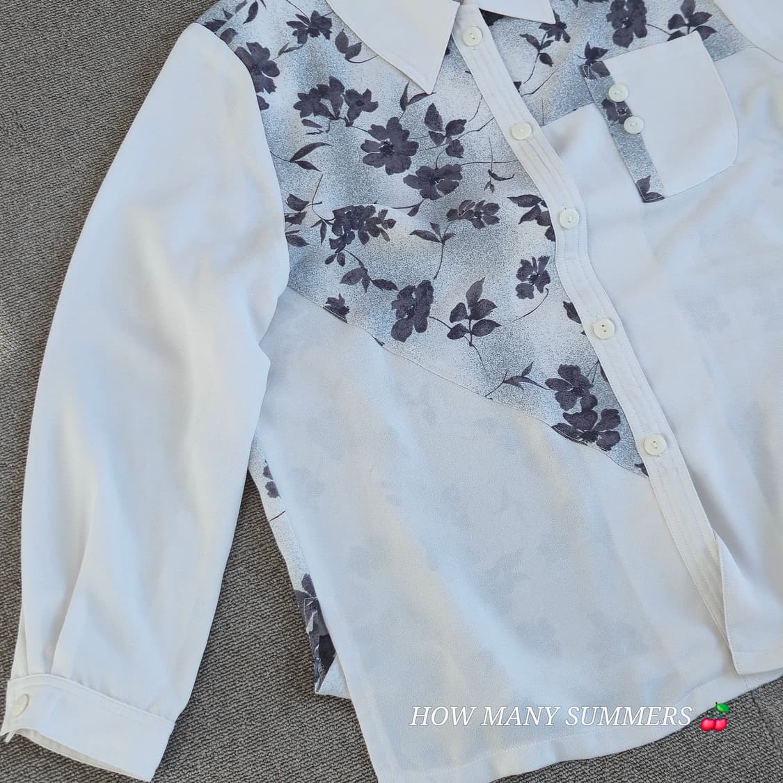 플라워 패턴 긴팔 블라우스 상품이미지6