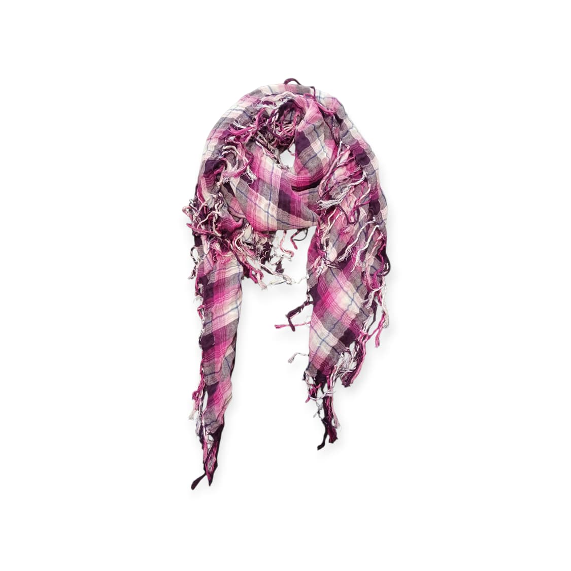 모리걸 하구미 퍼플 체크 스카프  상품이미지1