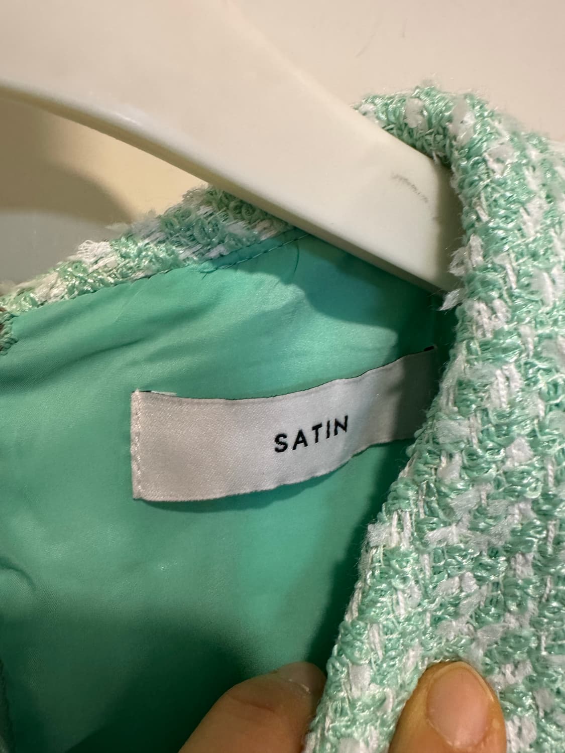 satin 사틴 트위드 원피스 상품이미지2