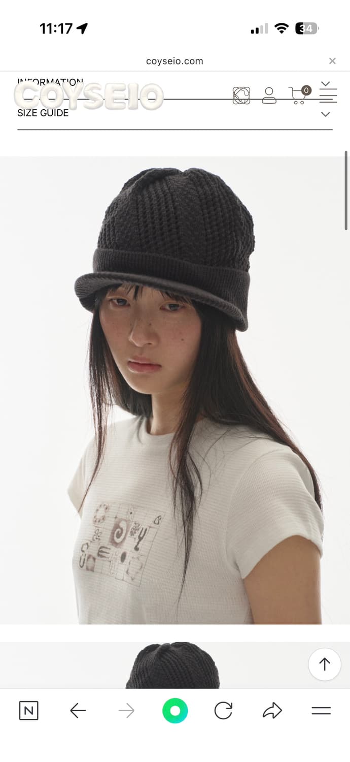 코이세이오 바이저 비니 블랙 상품이미지2