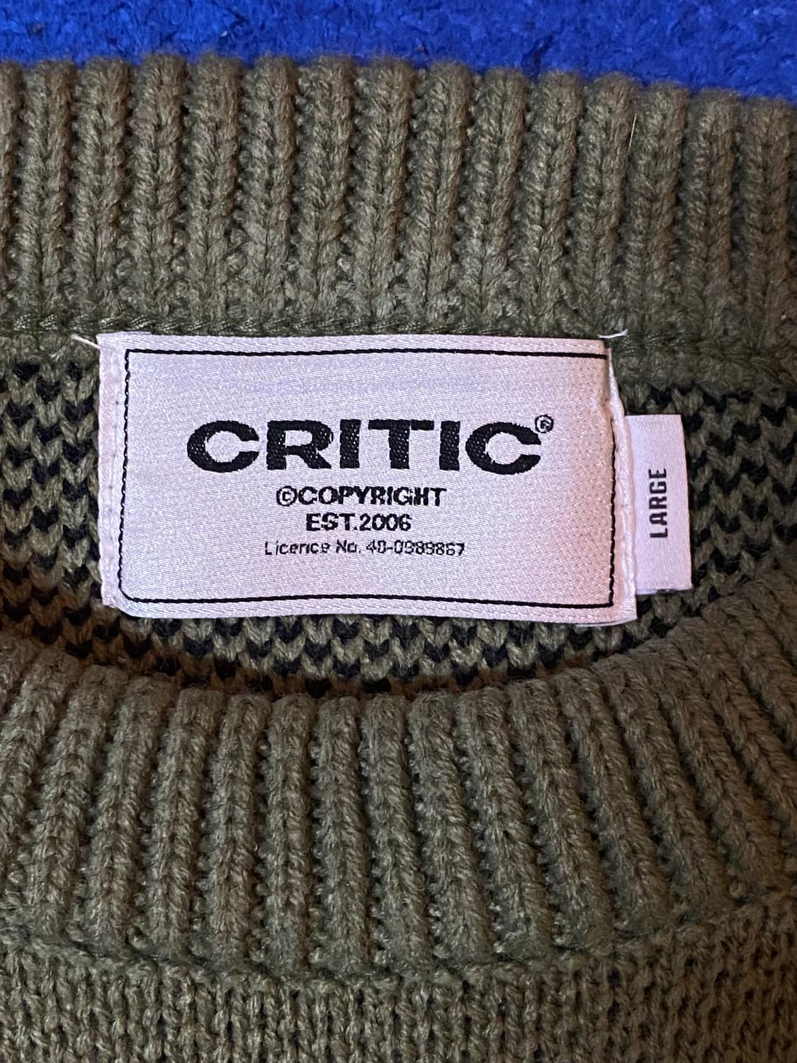 Critic 크리틱 Scouts Boy 니트 카키색 L 상품이미지3