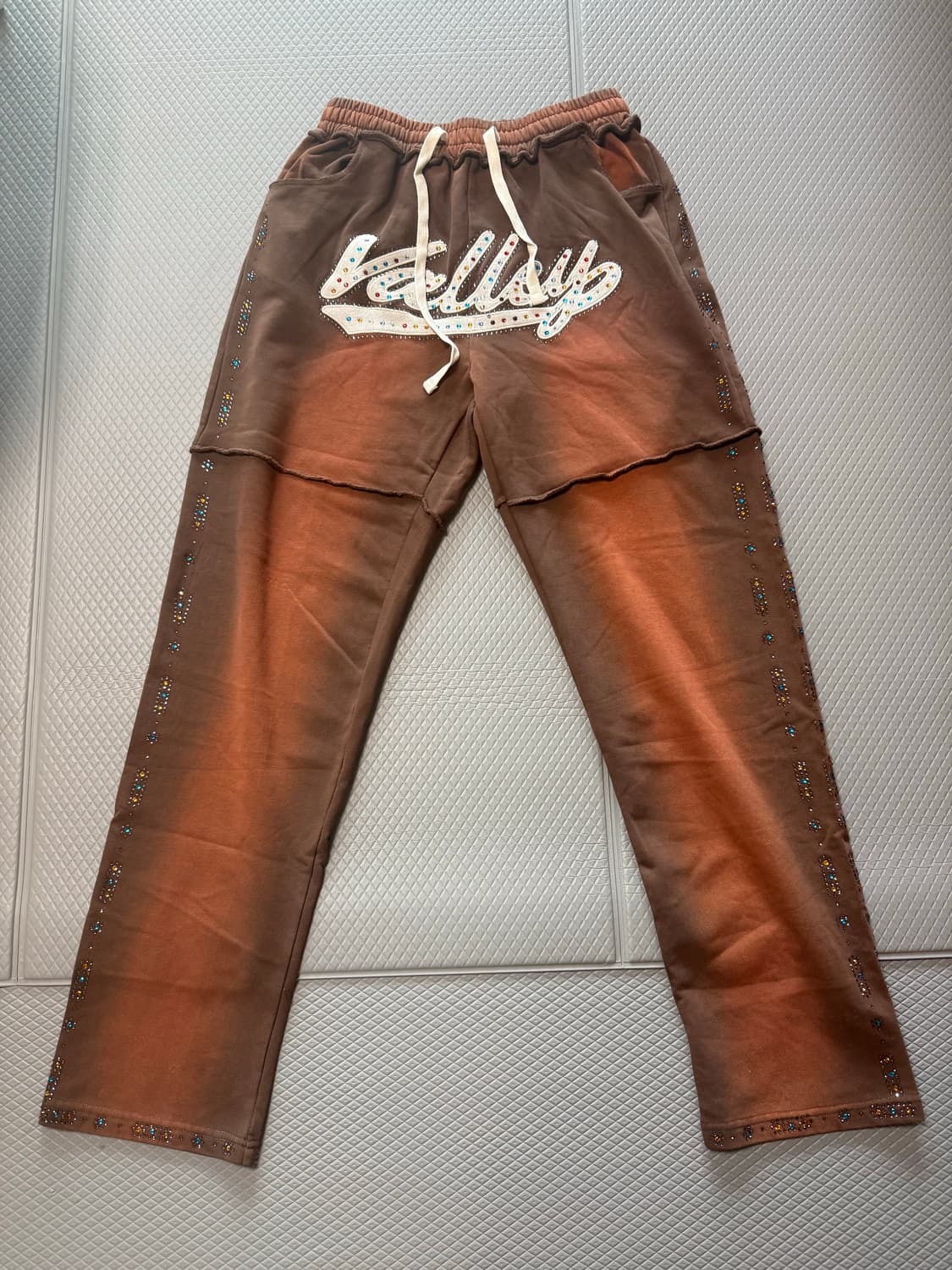 (M) Vale forever 베일 포에버 라인스톤 스웻 팬츠 상품이미지1