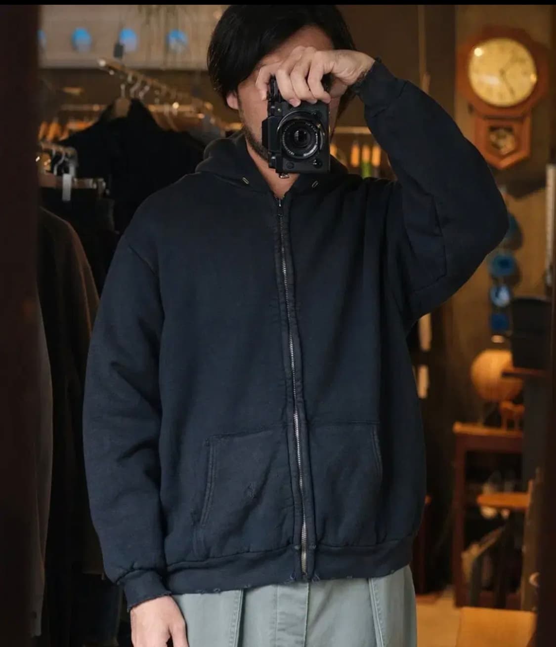 25ss 아프레쎄 빈티지 후드집업 블랙 2사이즈 판매합니다 상품이미지4