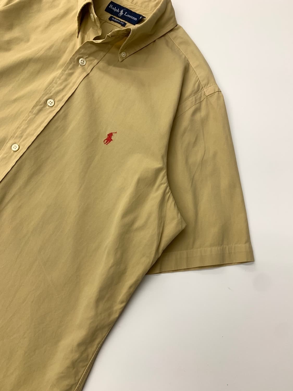 Polo 폴로 랄프로렌 베이지컬러 코튼 반팔 셔츠 상품이미지4