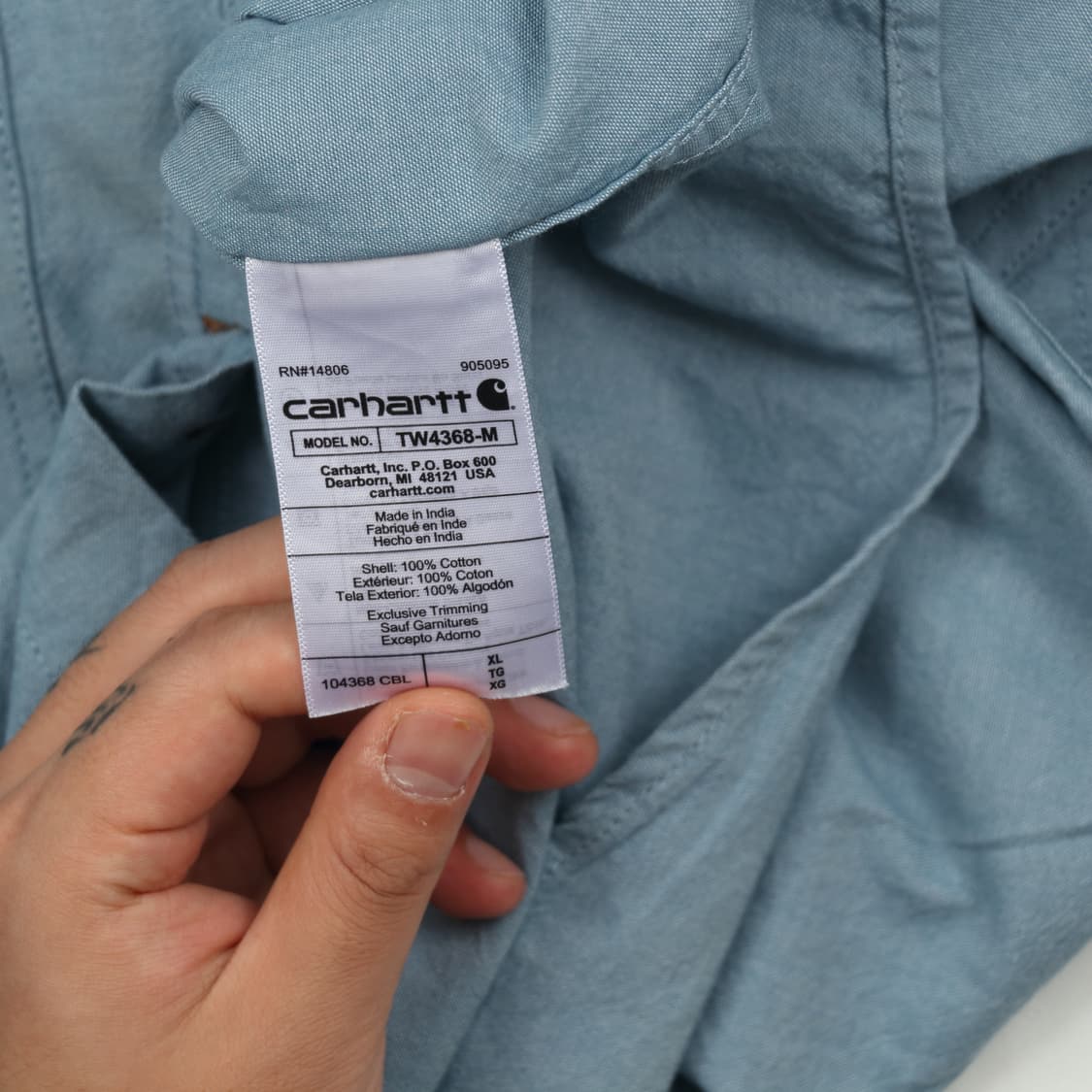 칼하트 워크셔츠 2XL A915 상품이미지5