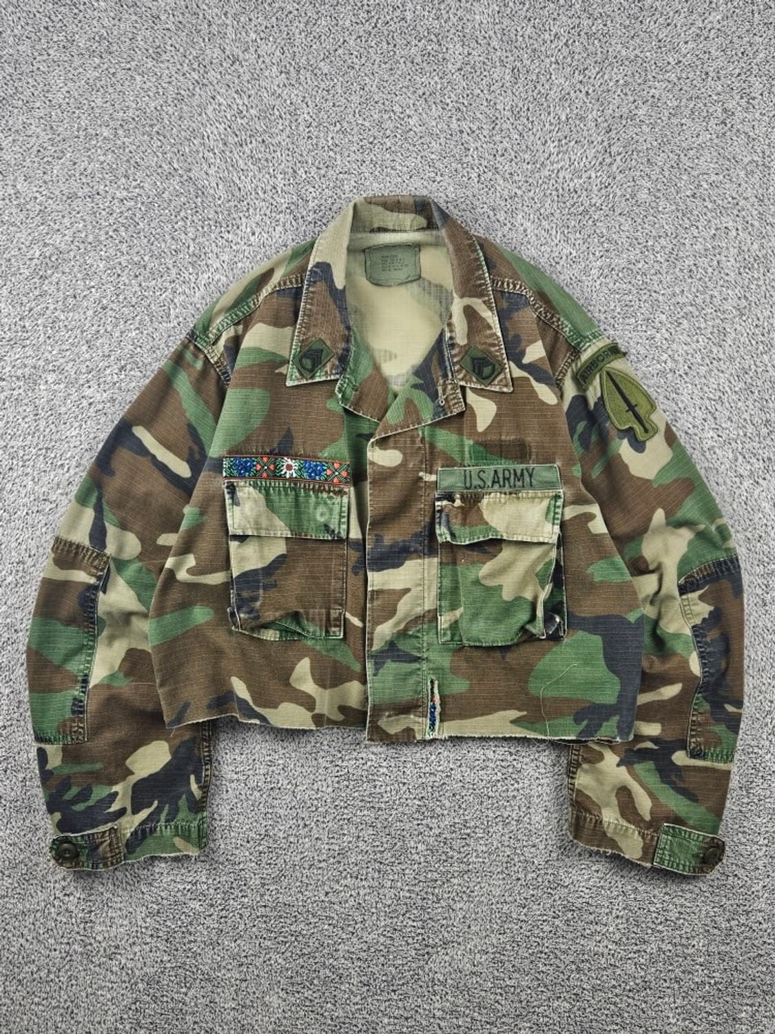 US ARMY 크롭 커스텀 컴뱃 필드 셔츠 ( L추정 ) / 11623 상품이미지1