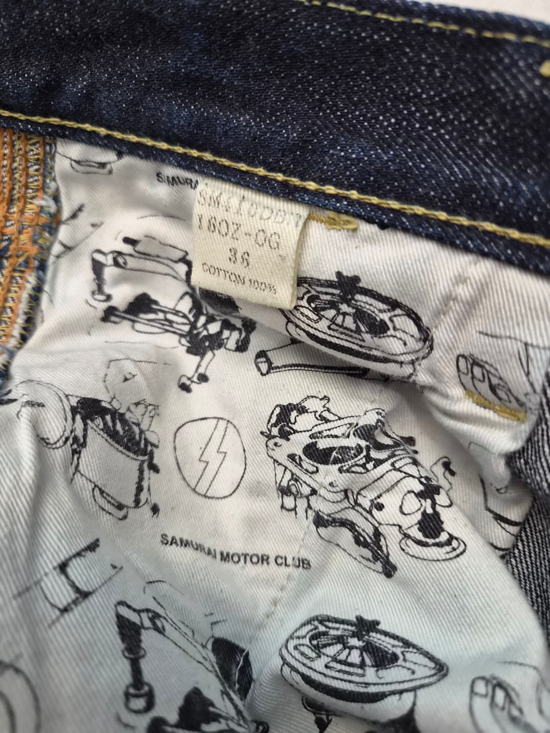 사무라이진 16온스 더블니 데님팬츠 36 상품이미지6