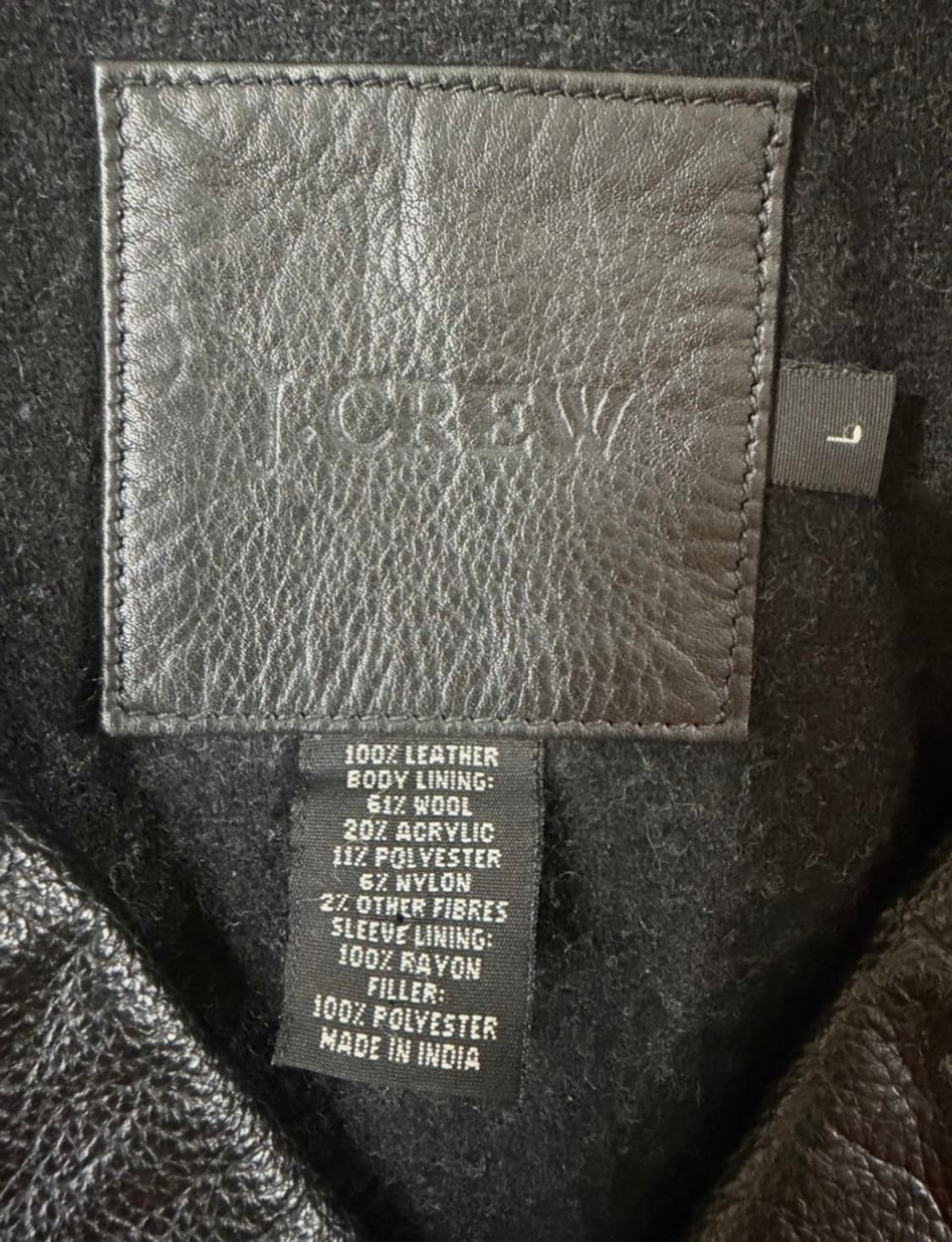 제이크루 레더 카코트 블랙 L 올드갭 가죽자켓 상품이미지2