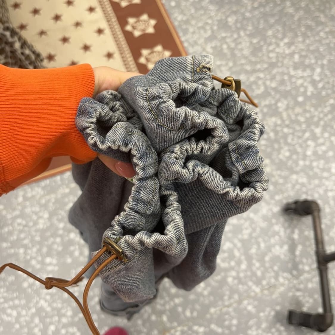 빈티지 올드스쿨 멀티포켓 데님 스트링 조거 카고팬츠 L C08915 상품이미지6