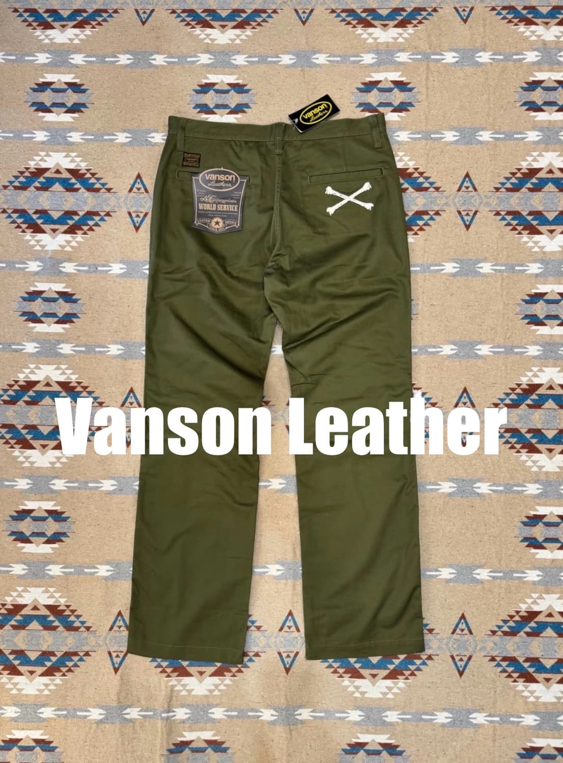 [34] 벤슨 레더 본 치노 팬츠 올리브 상품이미지1