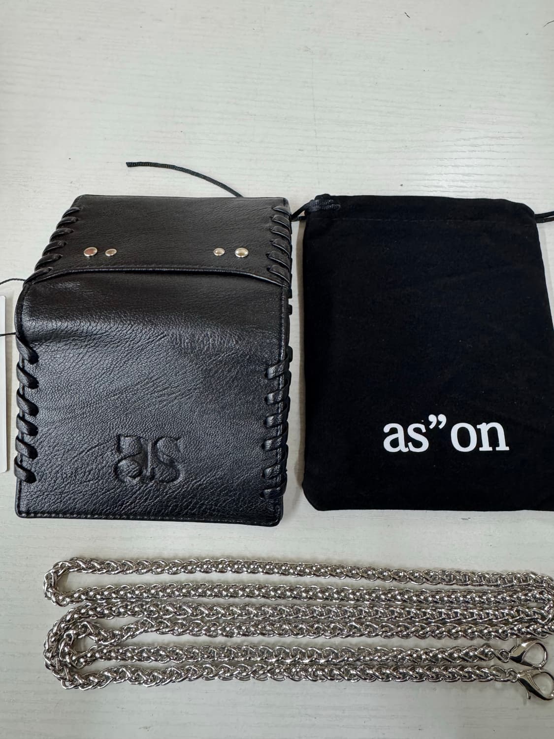 (새상품)애즈온 브린 체인 지갑 블랙 상품이미지4