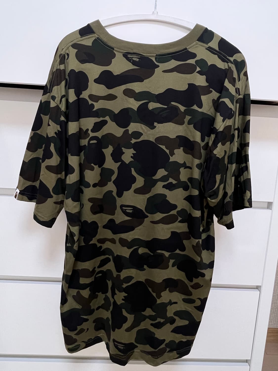 베이프 퍼스트 카모 원 포인트 티셔츠 그린 반팔 상품이미지3