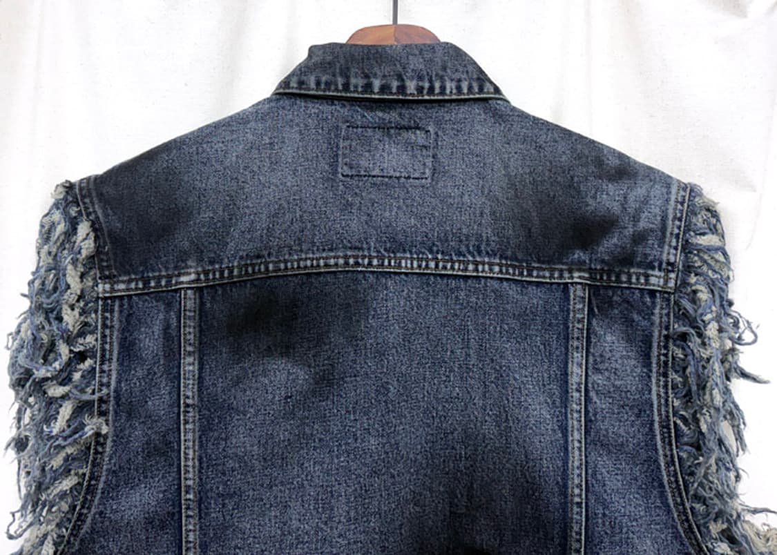 떠그클럽 25FW 엔젤스 데님 베스트 블루 새상품 상품이미지6