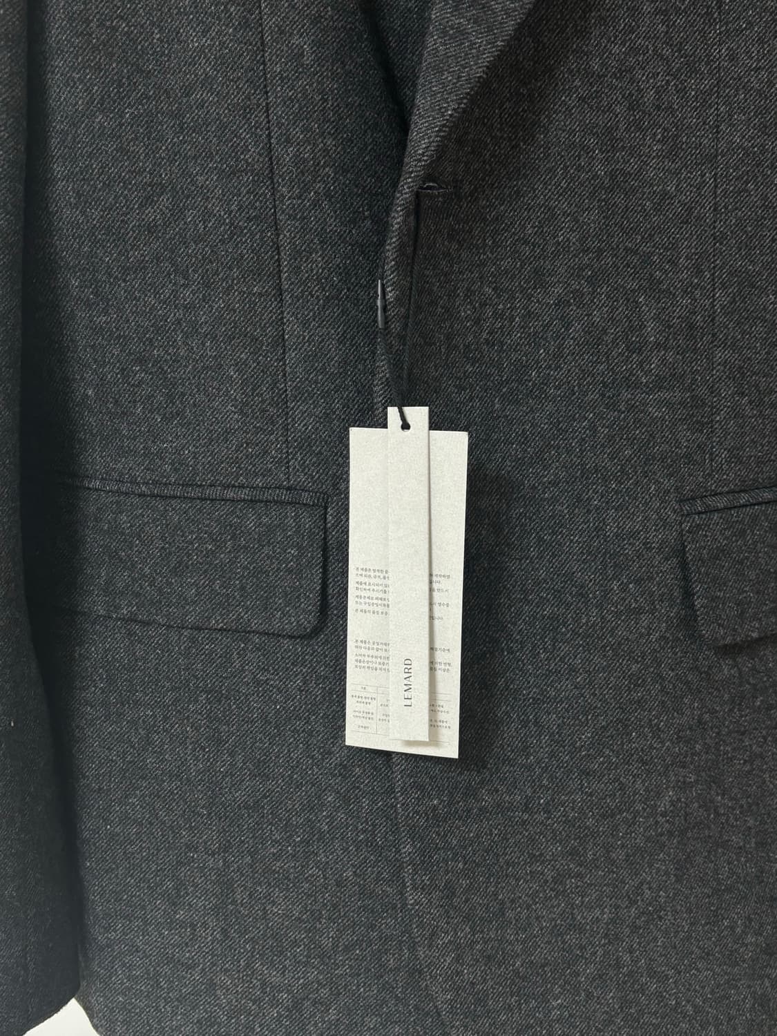 르마드 싱글 울 블레이저(차콜/2size) 상품이미지3