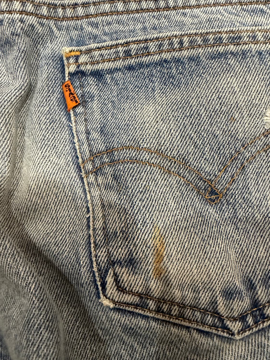 90s 빈티지 리바이스 505 스트레이트 데님 연청 상품이미지6