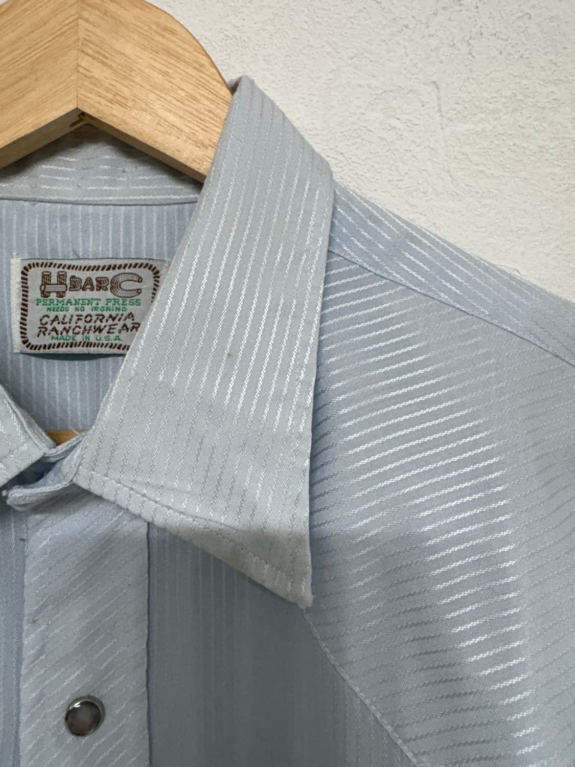 70's vtg H bar C stripe  Western Shirt. 상품이미지4