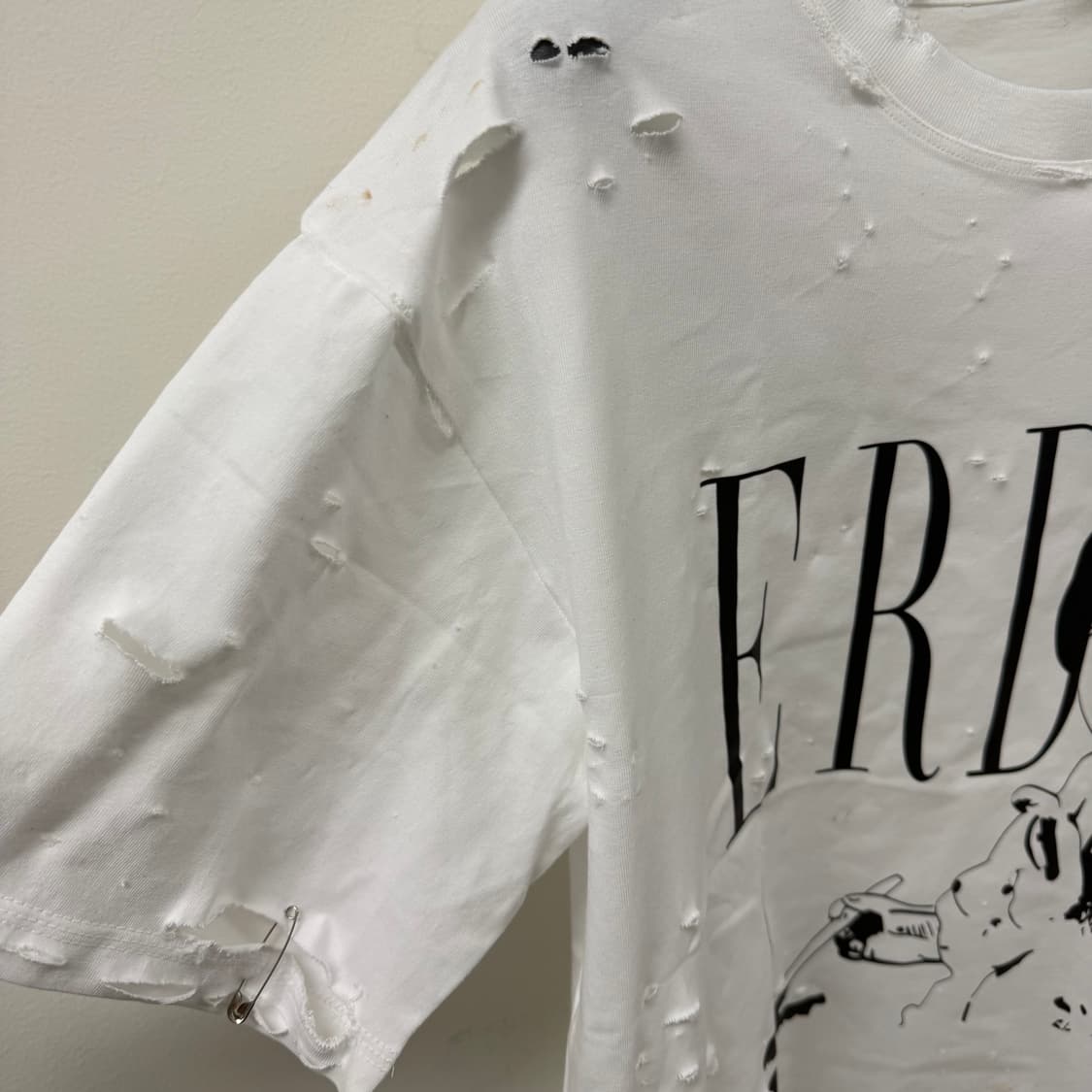 VINTAGE ERD st 디스트로이드 더티워싱 티 상품이미지5