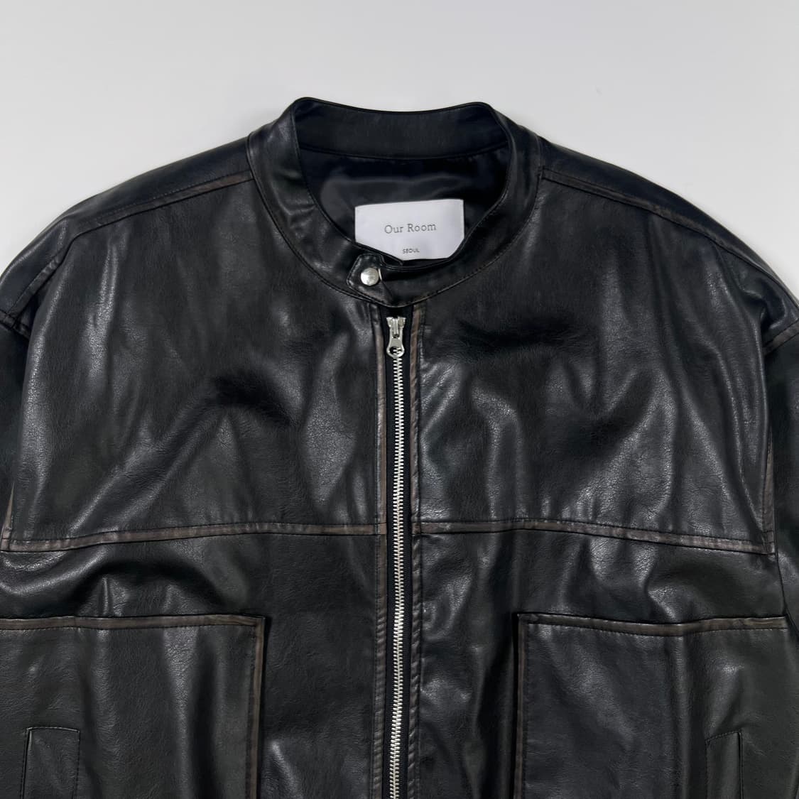 Our Room 레더 봄버 자켓 상품이미지4