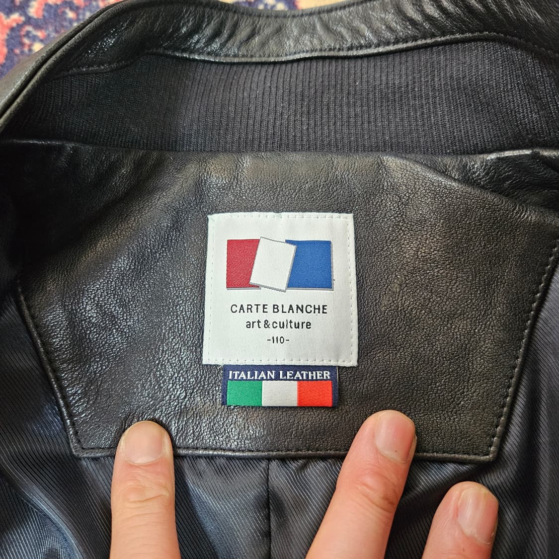 까르뜨블랑슈 20fw 램스킨 버튼 집업 자켓 110size 상품이미지6