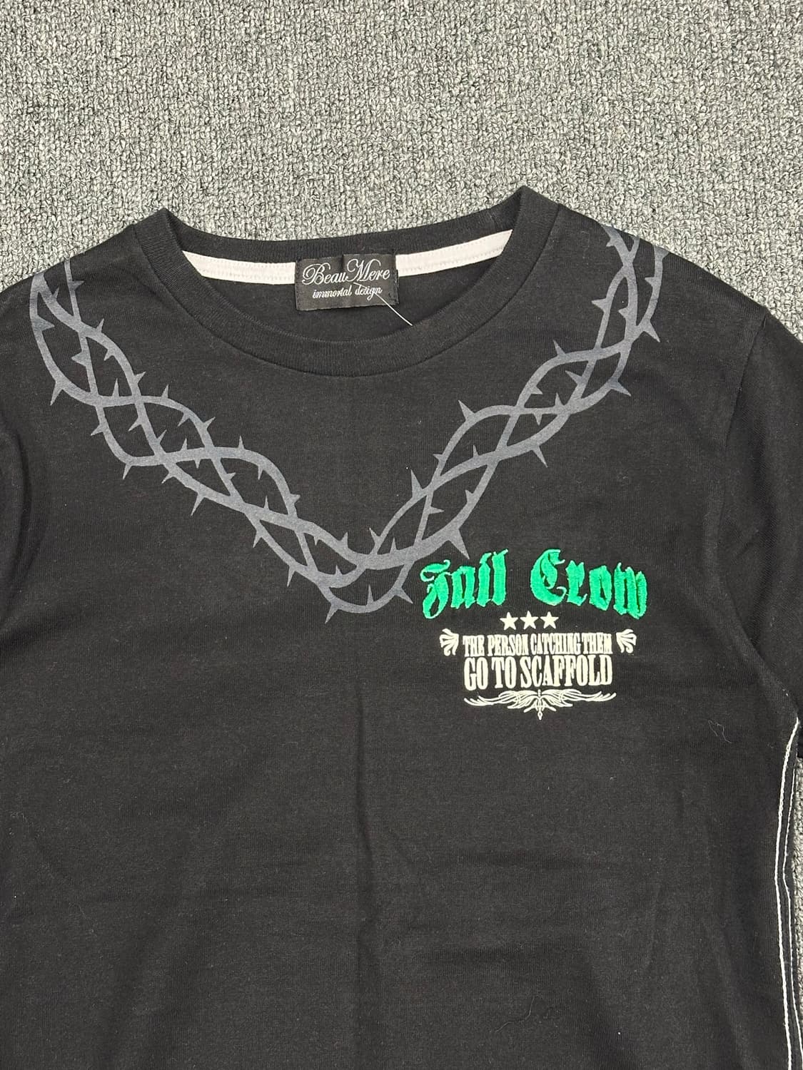 M)BeauMere vintage 여성 전면 자수 반팔 상품이미지2