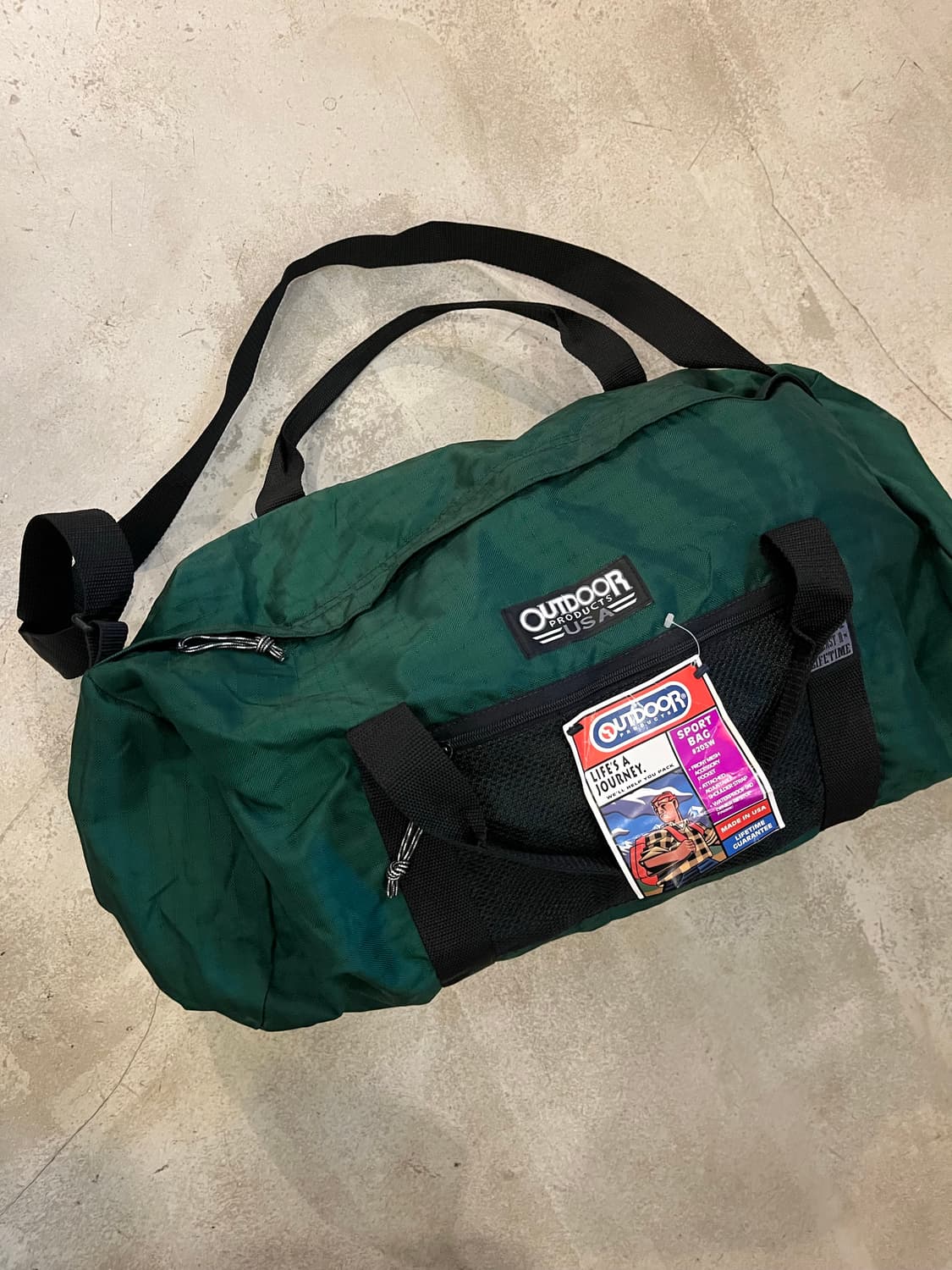 빈티지 90s 아웃도어 더플백 그린 상품이미지1