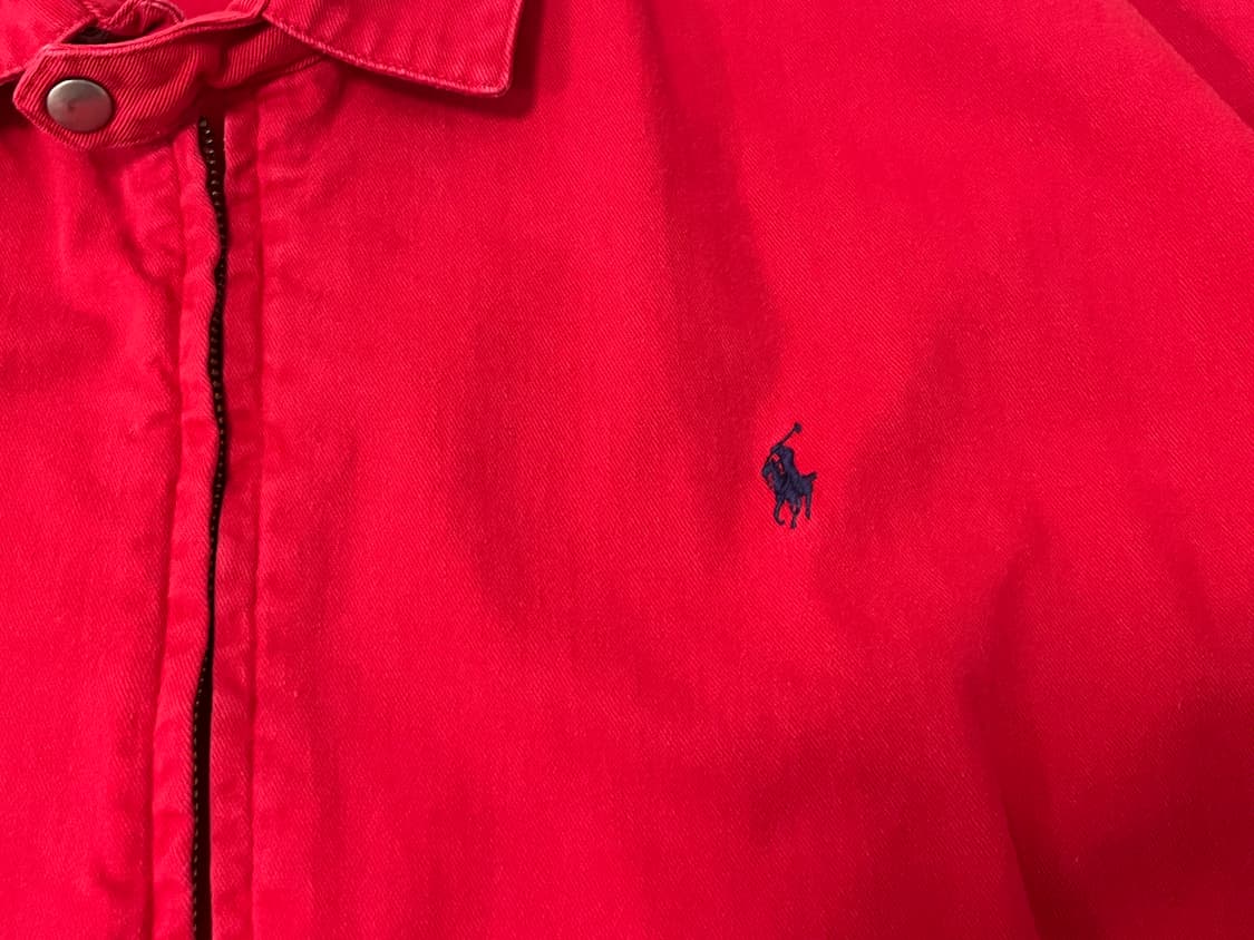 POLO 폴로 코튼 블루종 자켓 레드 M 사이즈 상품이미지4
