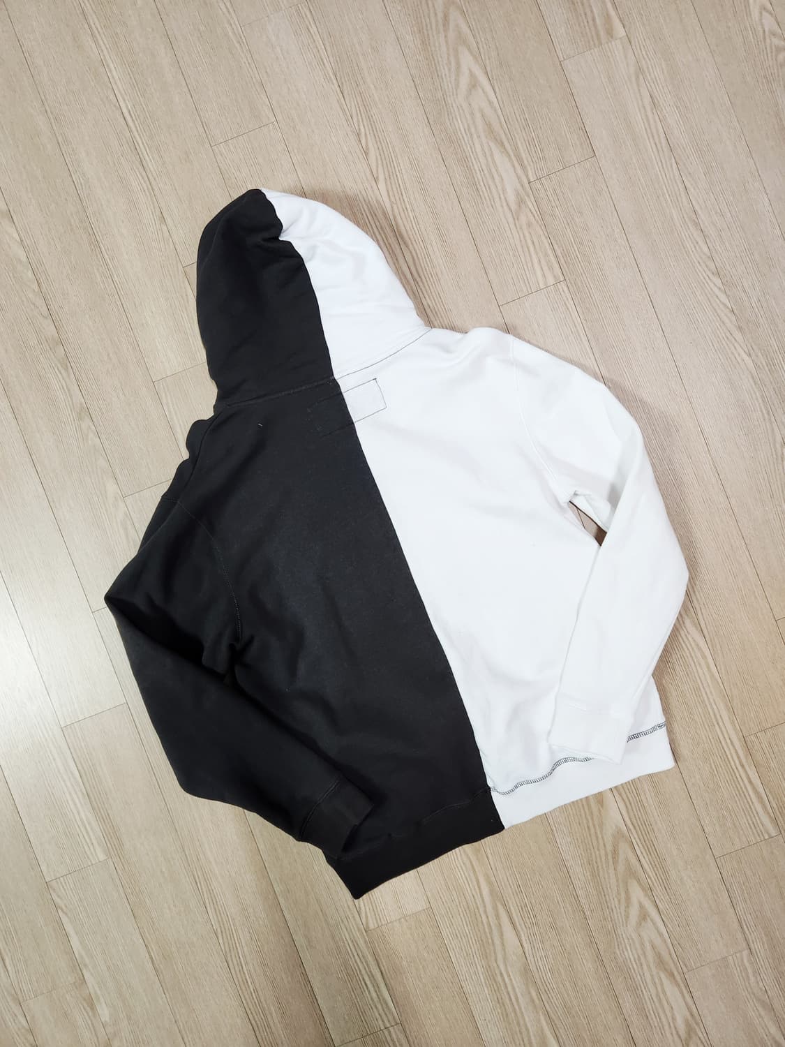 메탈리카 블랙 화이트 프린트 후드 티셔츠 상품이미지4