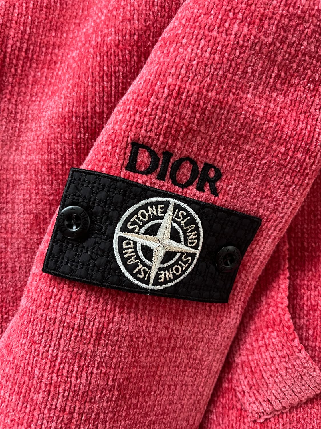 [하루만 이가격] 디올 x 스톤 아일랜드 울블렌드 니트 블루종 자켓 레드 상품이미지3