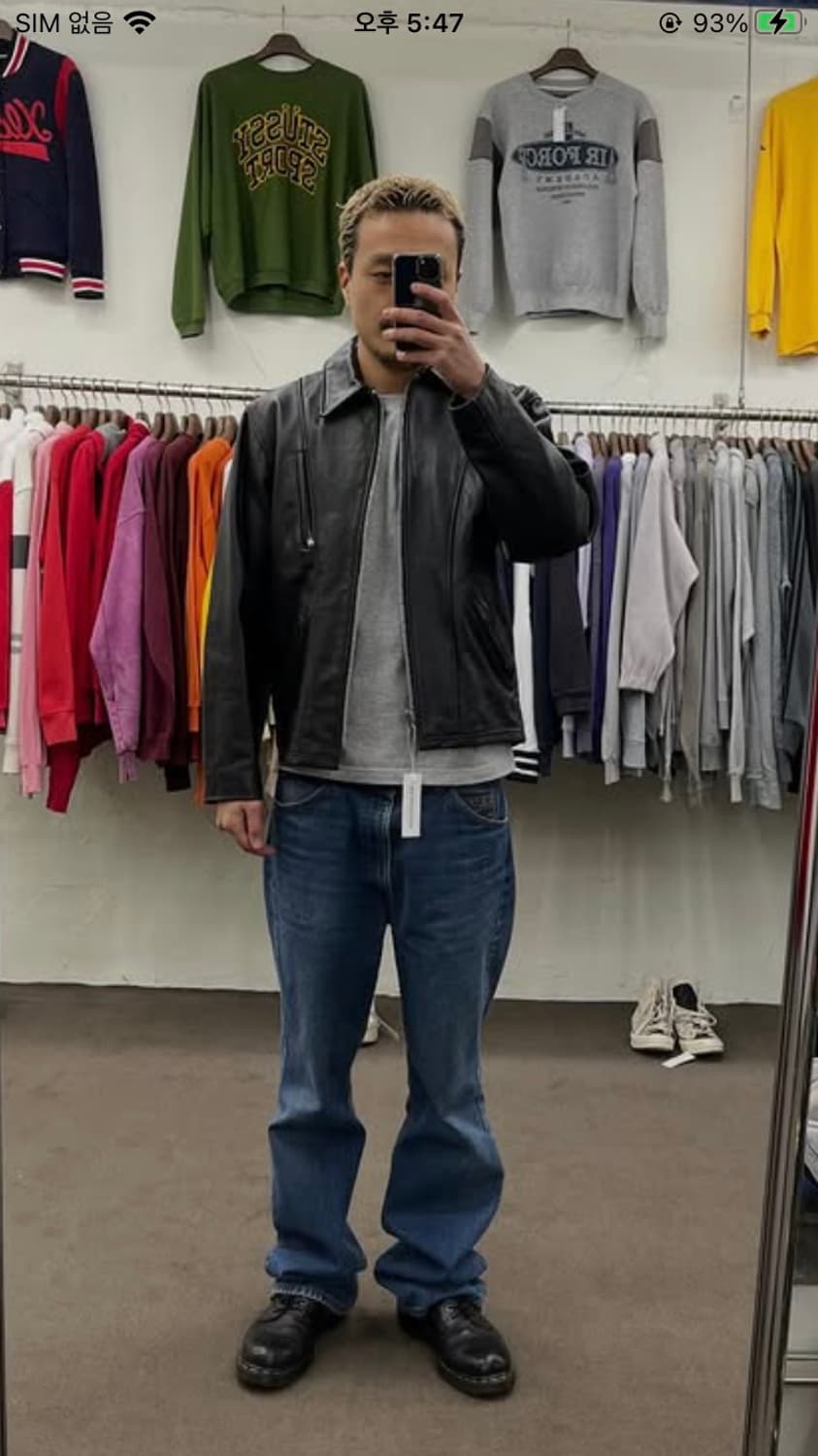 쇼트 가죽자켓 상품이미지5