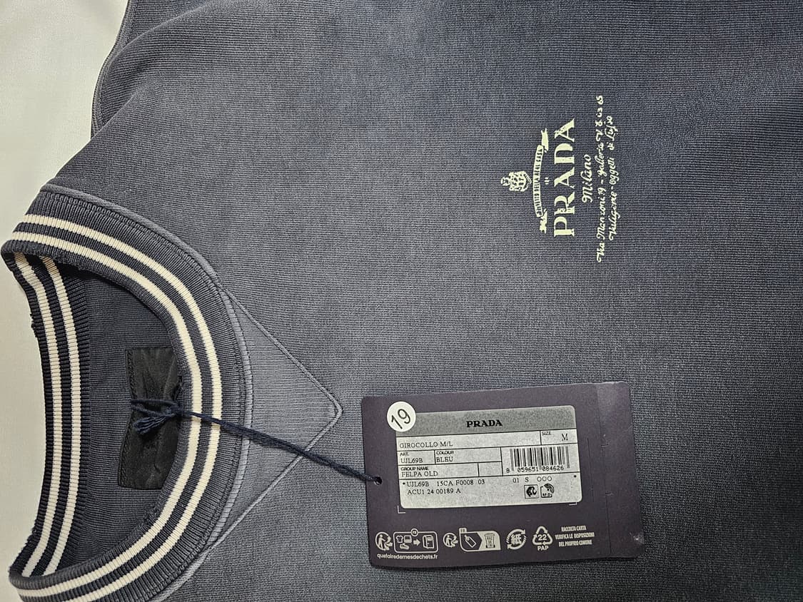 (새상품)24ss프라다 맨투맨 팝니다 상품이미지2