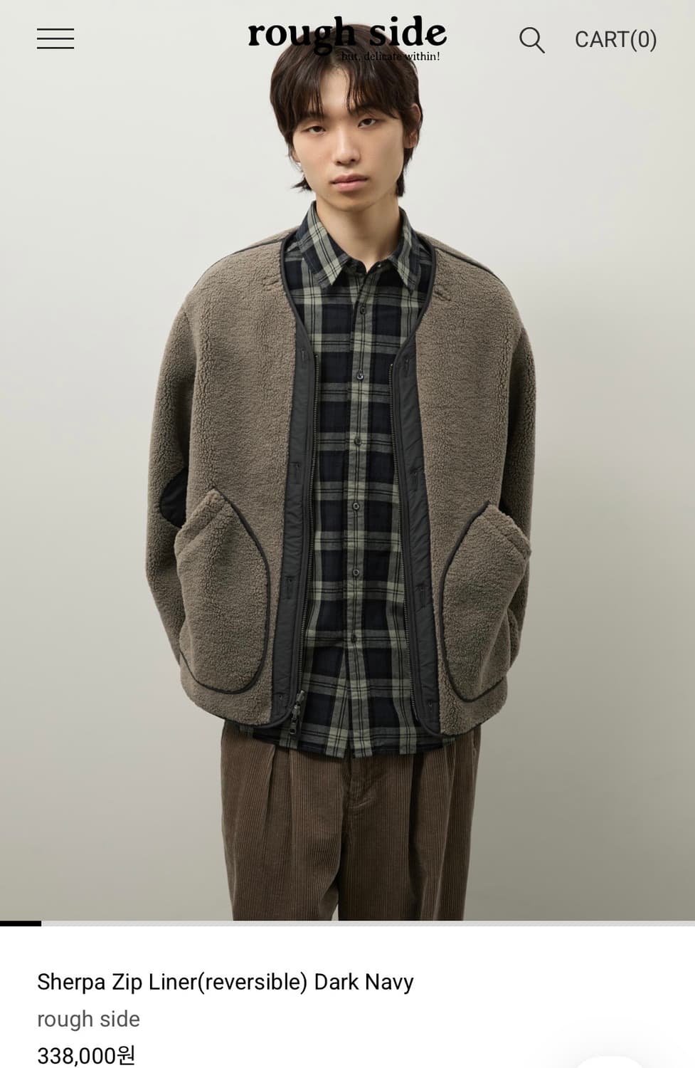 러프사이드 25fw 리버시블 라이너 자켓 상품이미지3