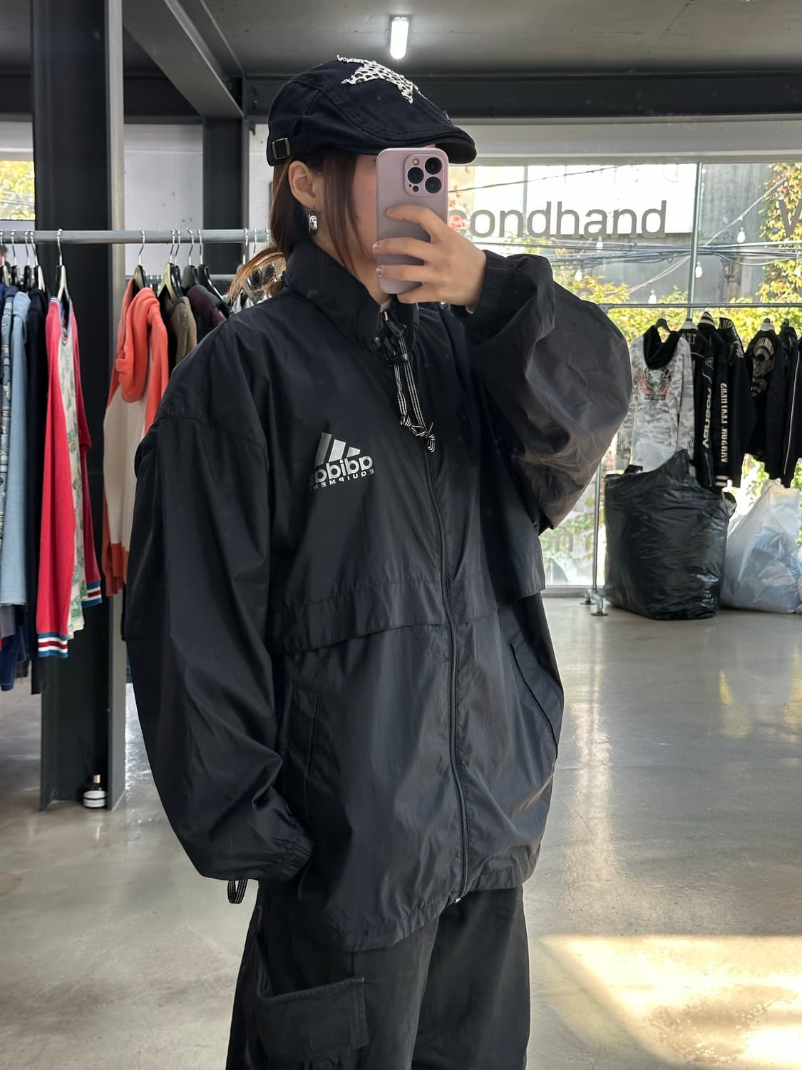 아디다스 이큅먼트 올드스쿨 빅로고 윈드브레이커 자켓 상품이미지4