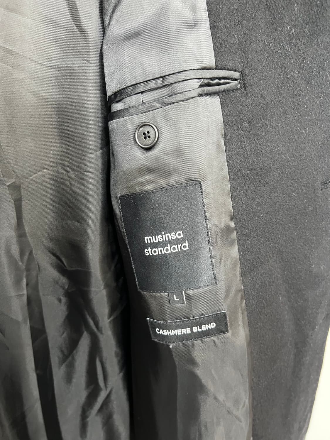 무신사스탠다드 캐시미어 블렌드 롱 코트 상품이미지4