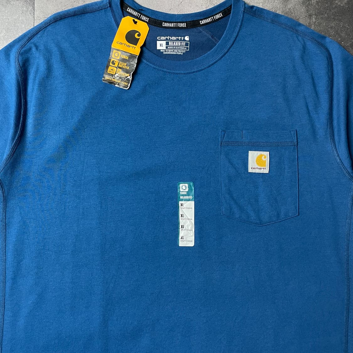 CARHARTT 데드스탁 칼하트 블루 포켓 반팔 티셔츠 A01079 상품이미지3
