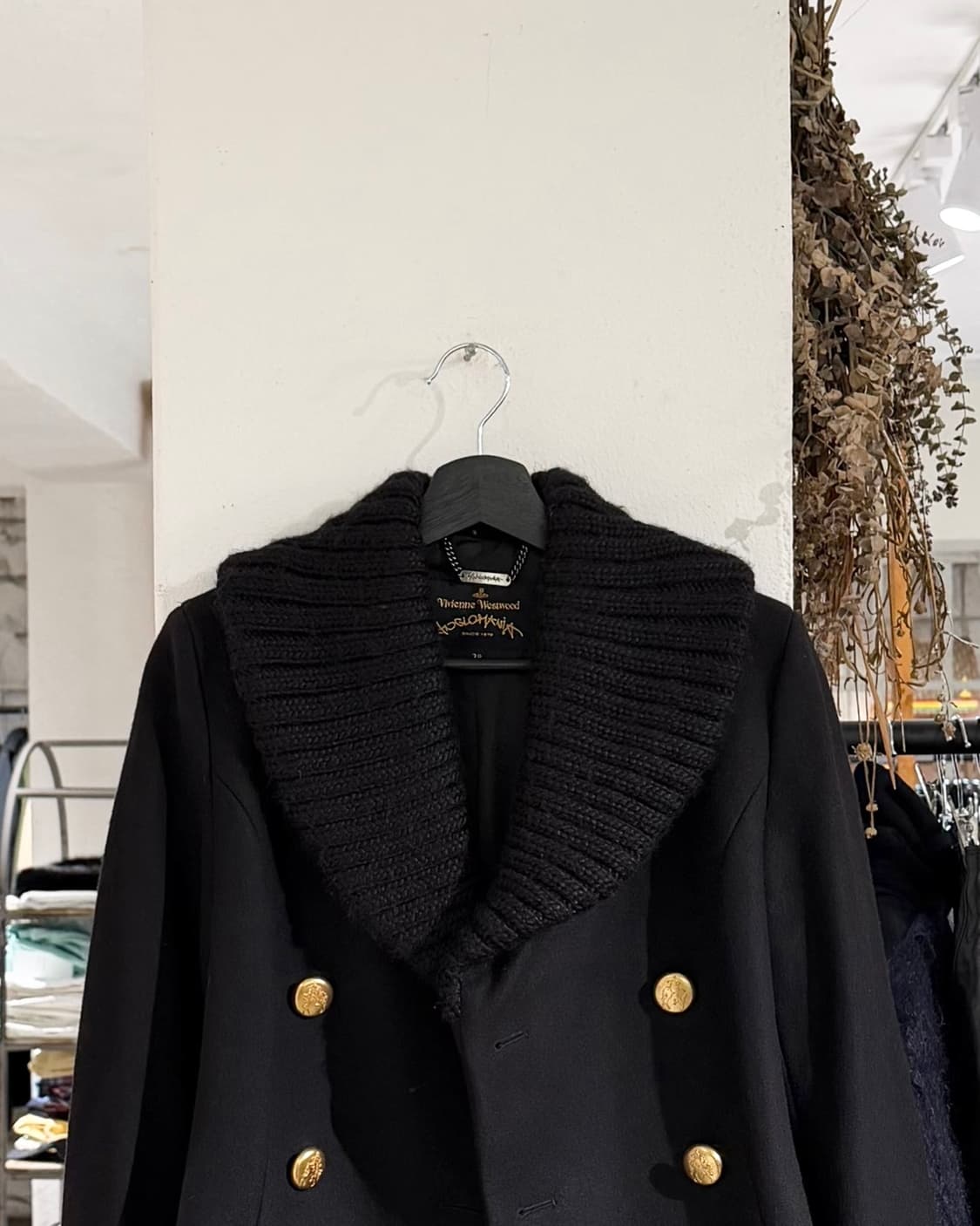 비비안 웨스트우드 블랙 앵글로매니아 울 코트 상품이미지4