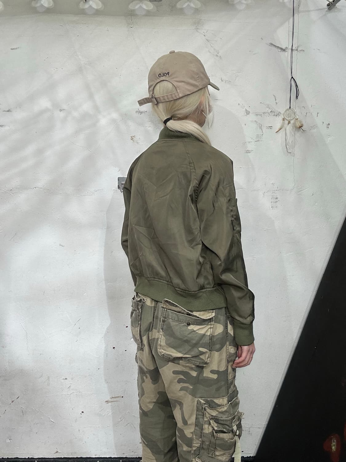 일본 빈티지 카키 스카잔 마원 항공 잠바 ma-1 상품이미지3