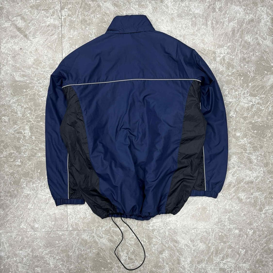 나이키 솔로 스우시 파이핑 네이비 올드스쿨 윈드브레이커 자켓 바람막이 희 상품이미지3
