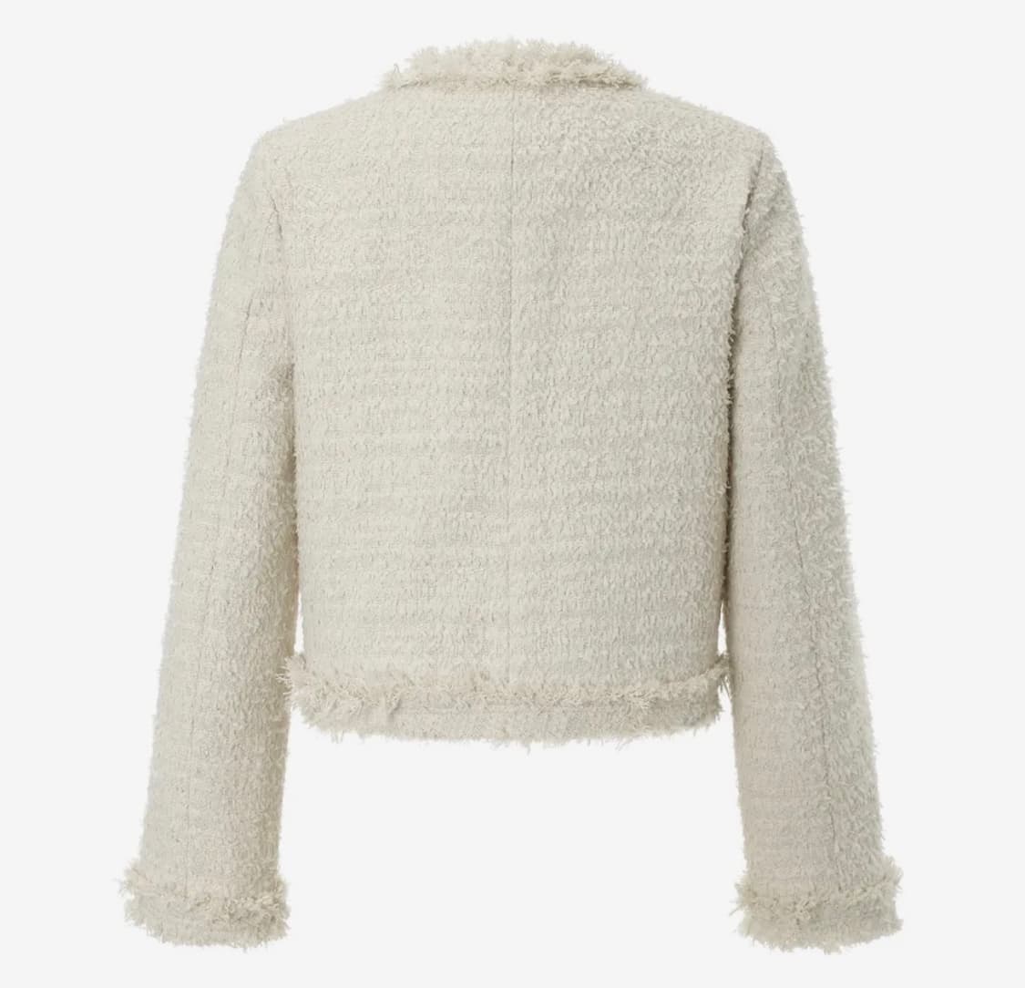 카키포인트 아이보리 크롭 트위드 자켓 상품이미지2